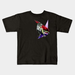 tyrannosaurus and meteorite Kids T-Shirt